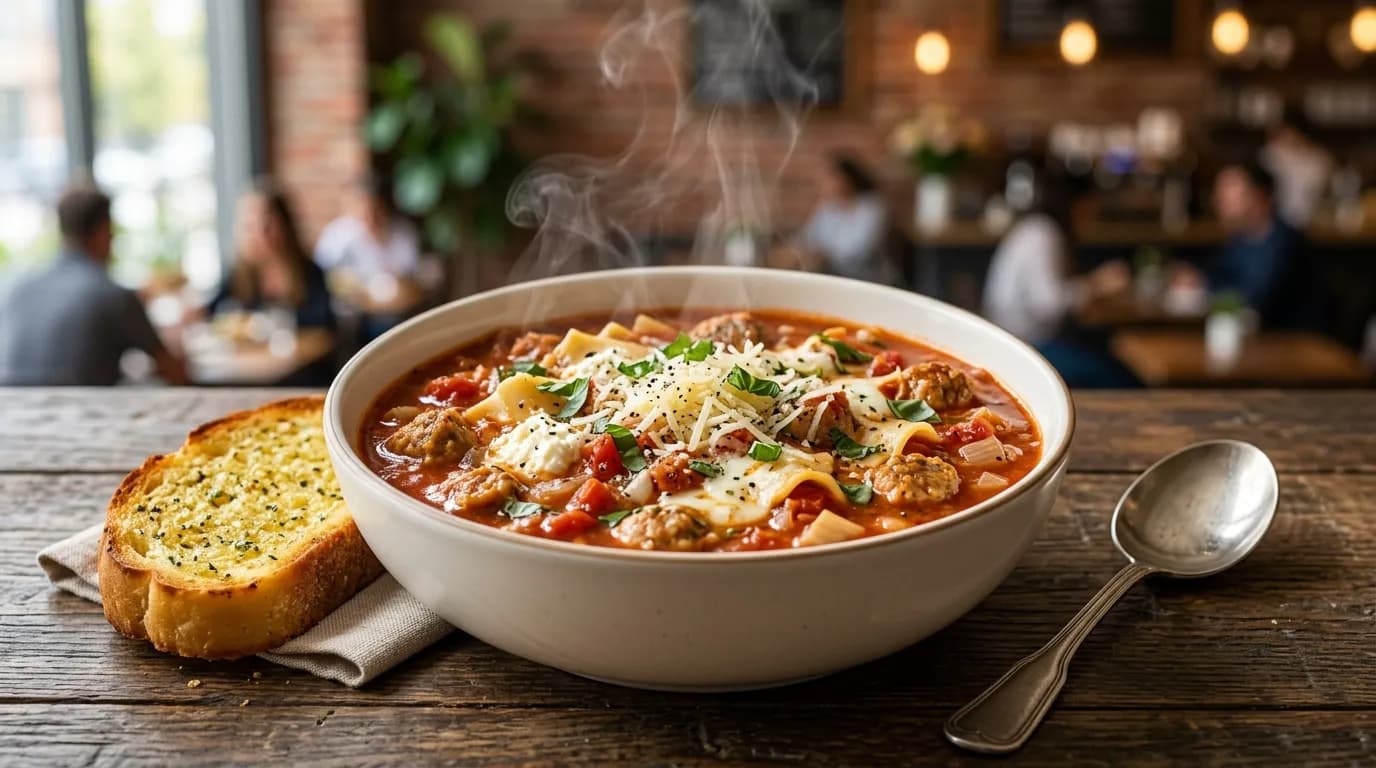 Lasagna with Chicken Sausage Soup