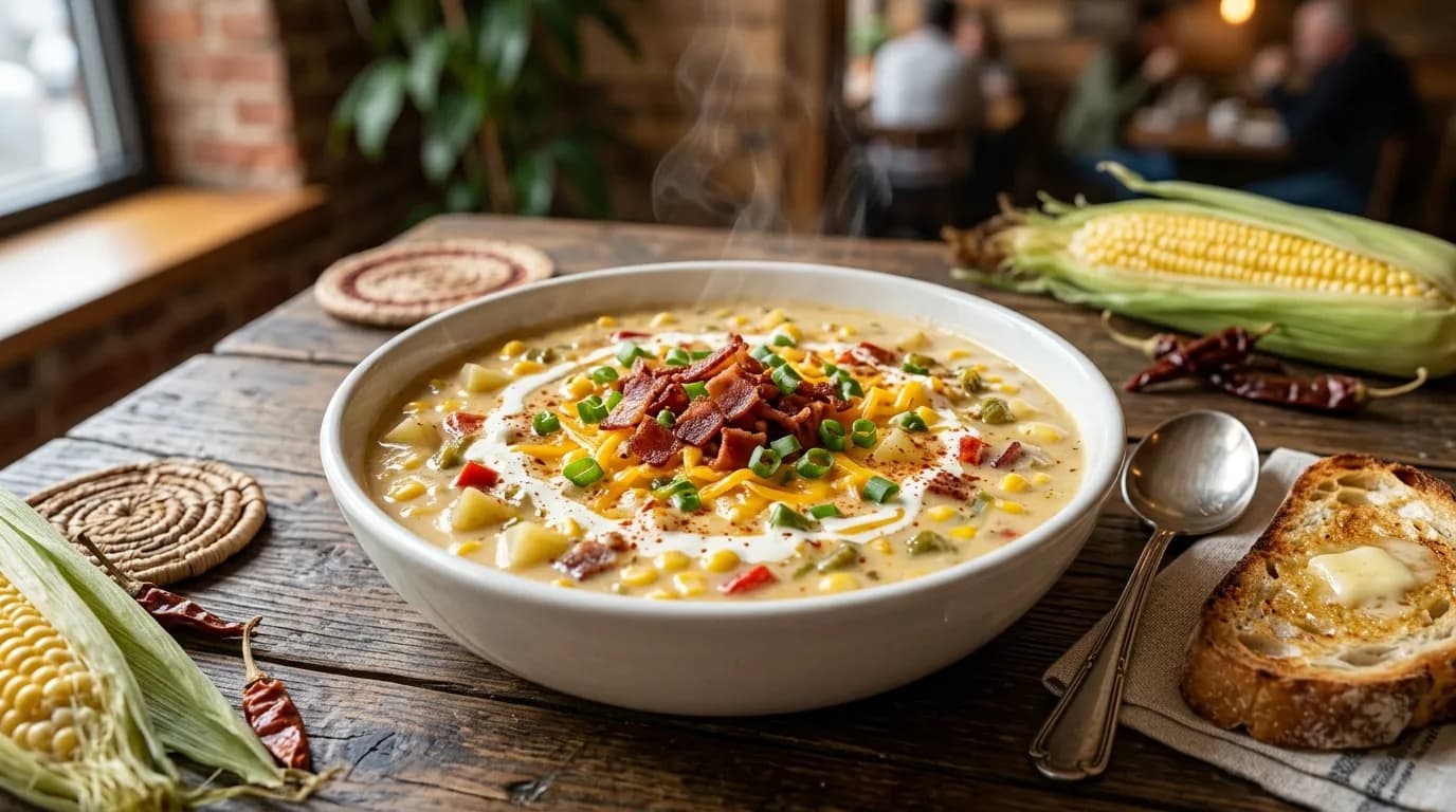 Southwest Corn Chowder with Bacon